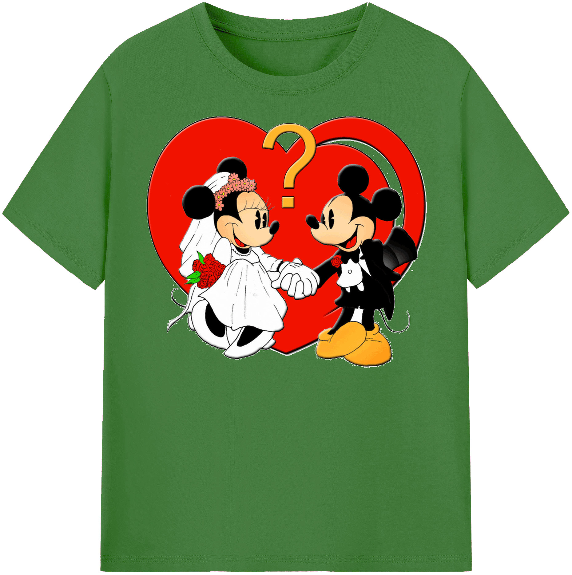 （画像用） ミッキーマウス Mickey Mouse レディースカジュアルプリントTシャツ（綿100％）